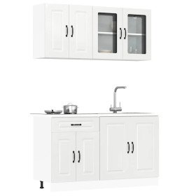 Mueble cocina Kalmar blanco de alto brillo 4 pzas Mueble cocina Kalmar blanco de alto brillo 4 pzas