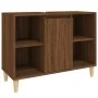 Armario de lavabo madera contrachapada roble marrón 80x33x60 cm de vidaXL, Tocadores de baño - Ref: Foro24-821291, Precio: 57...
