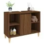 Armario de lavabo madera contrachapada roble marrón 80x33x60 cm de vidaXL, Tocadores de baño - Ref: Foro24-821291, Precio: 57...