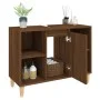 Armario de lavabo madera contrachapada roble marrón 80x33x60 cm de vidaXL, Tocadores de baño - Ref: Foro24-821291, Precio: 57...