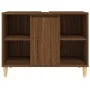 Armario de lavabo madera contrachapada roble marrón 80x33x60 cm de vidaXL, Tocadores de baño - Ref: Foro24-821291, Precio: 57...