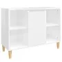 Sperrholz Waschbecken Schrank glänzend weiß 80x33x60cm von vidaXL, Badezimmerwaschtische - Ref: Foro24-821286, Preis: 75,09 €...