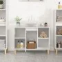 Sperrholz Waschbecken Schrank glänzend weiß 80x33x60cm von vidaXL, Badezimmerwaschtische - Ref: Foro24-821286, Preis: 75,09 €...