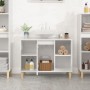 Sperrholz Waschbecken Schrank glänzend weiß 80x33x60cm von vidaXL, Badezimmerwaschtische - Ref: Foro24-821286, Preis: 76,25 €...