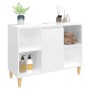 Sperrholz Waschbecken Schrank glänzend weiß 80x33x60cm von vidaXL, Badezimmerwaschtische - Ref: Foro24-821286, Preis: 76,25 €...