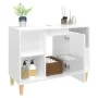 Sperrholz Waschbecken Schrank glänzend weiß 80x33x60cm von vidaXL, Badezimmerwaschtische - Ref: Foro24-821286, Preis: 75,09 €...