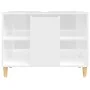 Sperrholz Waschbecken Schrank glänzend weiß 80x33x60cm von vidaXL, Badezimmerwaschtische - Ref: Foro24-821286, Preis: 75,09 €...