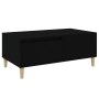 Mesa de centro madera contrachapada negro 90x50x36,5 cm