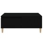 Mesa de centro madera contrachapada negro 90x50x36,5 cm