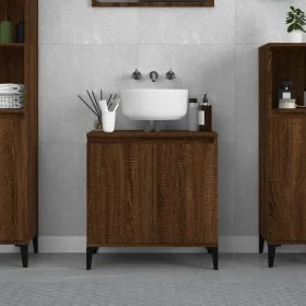 Waschbeckenschrank aus braunem Eichensperrholz 58x33x60 cm von vidaXL, Badezimmerwaschtische - Ref: Foro24-821267, Preis: 59,...