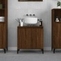 Armario de lavabo madera contrachapada roble marrón 58x33x60 cm de vidaXL, Tocadores de baño - Ref: Foro24-821267, Precio: 61...