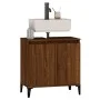Armario de lavabo madera contrachapada roble marrón 58x33x60 cm de vidaXL, Tocadores de baño - Ref: Foro24-821267, Precio: 59...