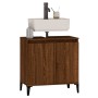 Armario de lavabo madera contrachapada roble marrón 58x33x60 cm de vidaXL, Tocadores de baño - Ref: Foro24-821267, Precio: 61...
