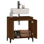Armario de lavabo madera contrachapada roble marrón 58x33x60 cm de vidaXL, Tocadores de baño - Ref: Foro24-821267, Precio: 59...