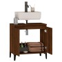 Armario de lavabo madera contrachapada roble marrón 58x33x60 cm de vidaXL, Tocadores de baño - Ref: Foro24-821267, Precio: 61...