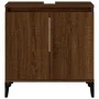 Waschbeckenschrank aus braunem Eichensperrholz 58x33x60 cm von vidaXL, Badezimmerwaschtische - Ref: Foro24-821267, Preis: 59,...