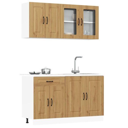 Mueble de cocina Kalmar 4 piezas artesanal roble en Armarios de cocina | Comprar online en Foro24