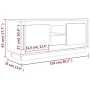 TV-Schrank aus geräuchertem Eichensperrholz, 102 x 35 x 45 cm von vidaXL, TV-Möbel - Ref: Foro24-819865, Preis: 61,09 €, Raba...