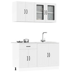 Conjunto de armarios de cocina de 4 piezas "Lucca" de madera de