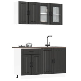 Conjunto de armarios de cocina "Lucca" de 4 piezas de madera de