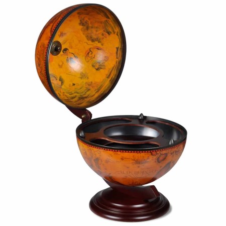 Mueble bar de bola del mundo madera de eucalipto