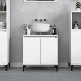 Waschbeckenschrank aus weißem Sperrholz, 58 x 33 x 60 cm von vidaXL, Badezimmerwaschtische - Ref: Foro24-821260, Preis: 48,39...