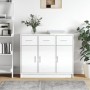 Hochglanzweißes Sideboard aus Holzwerkstoff, 91 x 28 x 75 cm von vidaXL, Sideboards - Ref: Foro24-823010, Preis: 130,87 €, Ra...