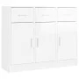 Glossy white engineered wood sideboard 91x28x75 cm by vidaXL, Sideboards - Ref: Foro24-823010, Price: 129,47 €, Discount: %