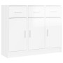 Hochglanzweißes Sideboard aus Holzwerkstoff, 91 x 28 x 75 cm von vidaXL, Sideboards - Ref: Foro24-823010, Preis: 130,87 €, Ra...