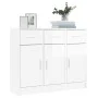 Glossy white engineered wood sideboard 91x28x75 cm by vidaXL, Sideboards - Ref: Foro24-823010, Price: 129,47 €, Discount: %