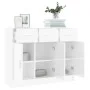 Glossy white engineered wood sideboard 91x28x75 cm by vidaXL, Sideboards - Ref: Foro24-823010, Price: 129,47 €, Discount: %