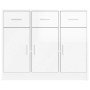 Hochglanzweißes Sideboard aus Holzwerkstoff, 91 x 28 x 75 cm von vidaXL, Sideboards - Ref: Foro24-823010, Preis: 130,87 €, Ra...