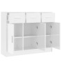Hochglanzweißes Sideboard aus Holzwerkstoff, 91 x 28 x 75 cm von vidaXL, Sideboards - Ref: Foro24-823010, Preis: 130,87 €, Ra...