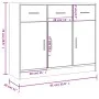 Aparador madera de ingeniería blanco brillante 91x28x75 cm de vidaXL, Aparadores - Ref: Foro24-823010, Precio: 129,41 €, Desc...