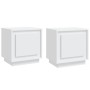 Mesitas de noche 2 uds madera contrachapada blanco 44x35x45 cm de vidaXL, Mesitas de noche - Ref: Foro24-819837, Precio: 51,7...