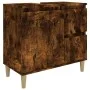 Badezimmerschrank aus geräuchertem Eichensperrholz, 65 x 33 x 60 cm von vidaXL, Badezimmermöbel - Ref: Foro24-819825, Preis: ...