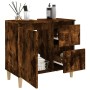 Armario de baño madera contrachapada roble ahumado 65x33x60 cm de vidaXL, Muebles de baño - Ref: Foro24-819825, Precio: 67,32...