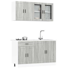 Conjunto de armarios de cocina "Porto" de 4 piezas en madera de