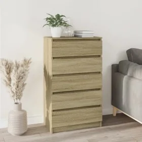 Kommode aus Sonoma-Eichensperrholz, 60 x 36 x 103 cm von vidaXL, Schubladen - Ref: Foro24-823019, Preis: 97,07 €, Rabatt: %