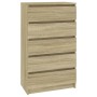 Kommode aus Sonoma-Eichensperrholz, 60 x 36 x 103 cm von vidaXL, Schubladen - Ref: Foro24-823019, Preis: 107,17 €, Rabatt: %