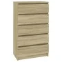 Kommode aus Sonoma-Eichensperrholz, 60 x 36 x 103 cm von vidaXL, Schubladen - Ref: Foro24-823019, Preis: 97,07 €, Rabatt: %
