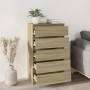 Kommode aus Sonoma-Eichensperrholz, 60 x 36 x 103 cm von vidaXL, Schubladen - Ref: Foro24-823019, Preis: 107,17 €, Rabatt: %