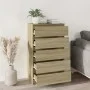 Kommode aus Sonoma-Eichensperrholz, 60 x 36 x 103 cm von vidaXL, Schubladen - Ref: Foro24-823019, Preis: 97,07 €, Rabatt: %