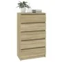 Kommode aus Sonoma-Eichensperrholz, 60 x 36 x 103 cm von vidaXL, Schubladen - Ref: Foro24-823019, Preis: 97,07 €, Rabatt: %