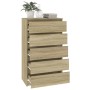 Kommode aus Sonoma-Eichensperrholz, 60 x 36 x 103 cm von vidaXL, Schubladen - Ref: Foro24-823019, Preis: 107,17 €, Rabatt: %