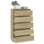 Kommode aus Sonoma-Eichensperrholz, 60 x 36 x 103 cm von vidaXL, Schubladen - Ref: Foro24-823019, Preis: 97,07 €, Rabatt: %