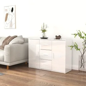 Bright white plywood sideboard 91x29.5x65 cm by vidaXL, Sideboards - Ref: Foro24-823344, Price: 100,62 €, Discount: %