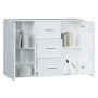 Sideboard aus glänzendem weißem Sperrholz 91x29,5x65 cm von vidaXL, Sideboards - Ref: Foro24-823344, Preis: 108,79 €, Rabatt: %