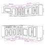 Mueble de cocina Kalmar blanco 11 piezas madera contrachapada