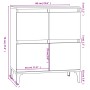 Aparador madera contrachapada color roble ahumado 60x35x70 cm de vidaXL, Aparadores - Ref: Foro24-821169, Precio: 84,65 €, De...